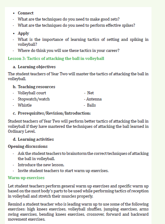 Course: Physical Education And Sports Copy 2, Topic: UNIT 3 : VOLLEYBALL